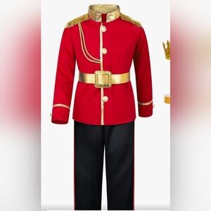 Children's Regal Guard Costume - Red and Gold Fits 7-8 Year Olds